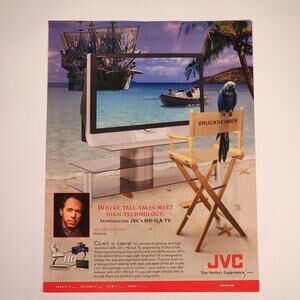 JVC HD-ILA "Where Tall Tales Meet High Tech"‎ Vintage Print Ad 2004 Maxim 8.5x11